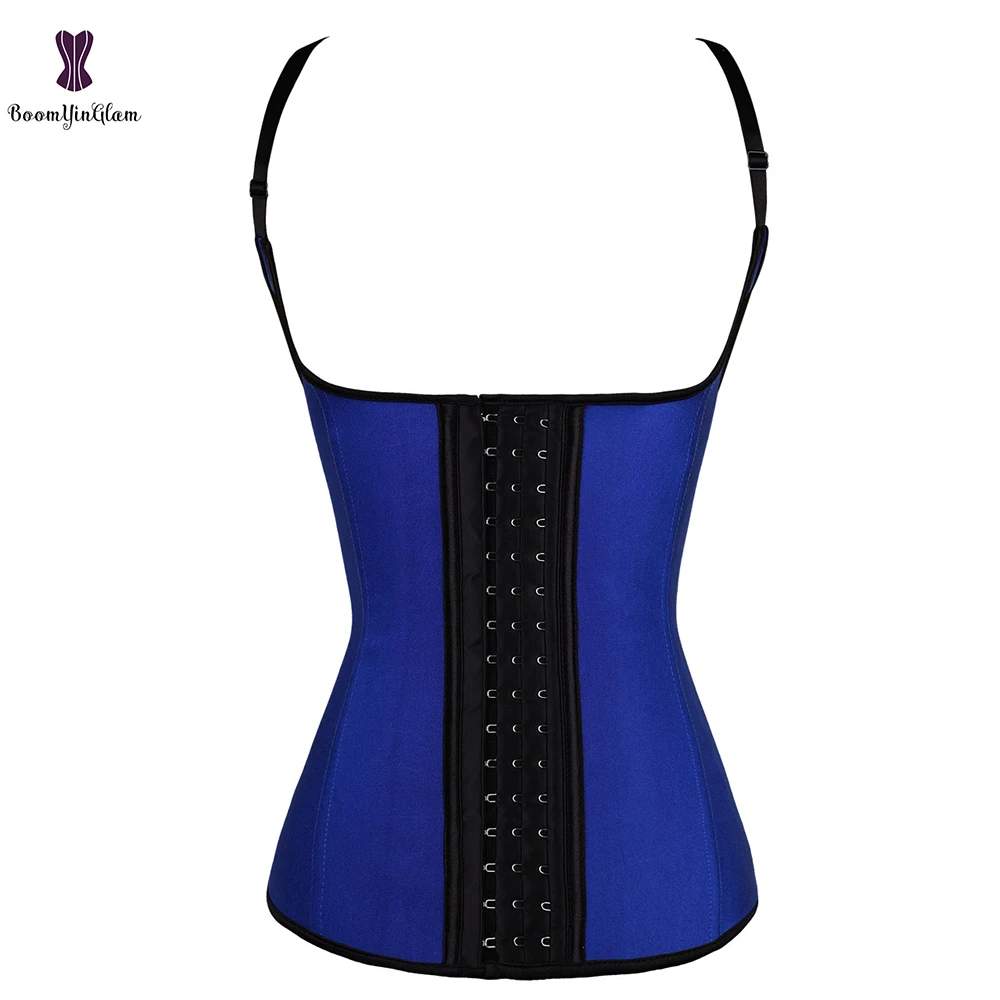 Корсет женский латексный с регулируемым жилетом и чашками пуш ап батальных