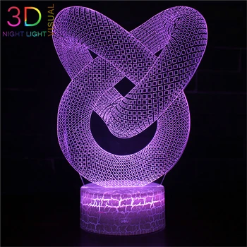

ATOPH Heart & Circle Mixed 3D Nightlight Art Design LED Night Light with Remote Control 16 Color Changing