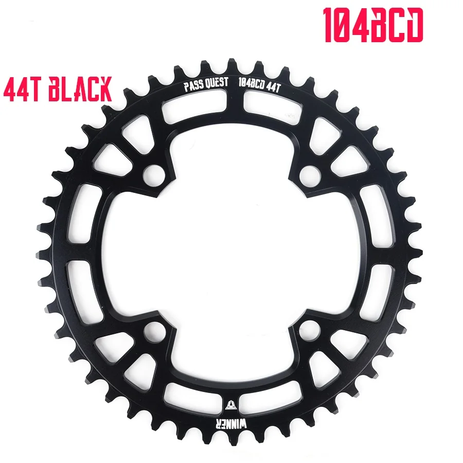 Bicycle Chain Wheel 104 BCD 32T 34T 36T 38T 40T 42T 48T Chainring MTB Mountain Bike 9/10/11 Speed For shi-mano SLX XT Crankset - Цвет: 104BCD  44T Black