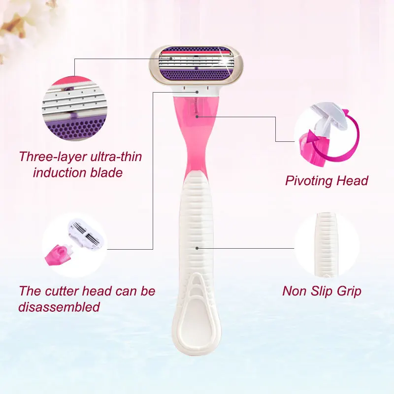 Женская бритва лезвия для бритья женский точилка 3 Слои Одежда высшего качества