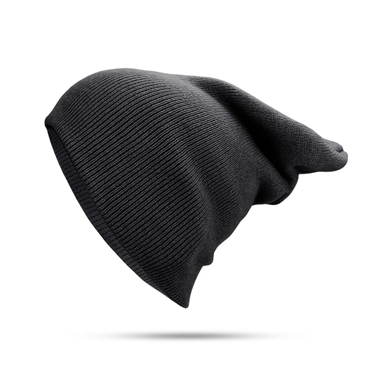 

2019 Autumn And Winter Fashion All-match Knitted Hat Casual Unisex Solid Color Cap Korea Street Personality Beanie Hats