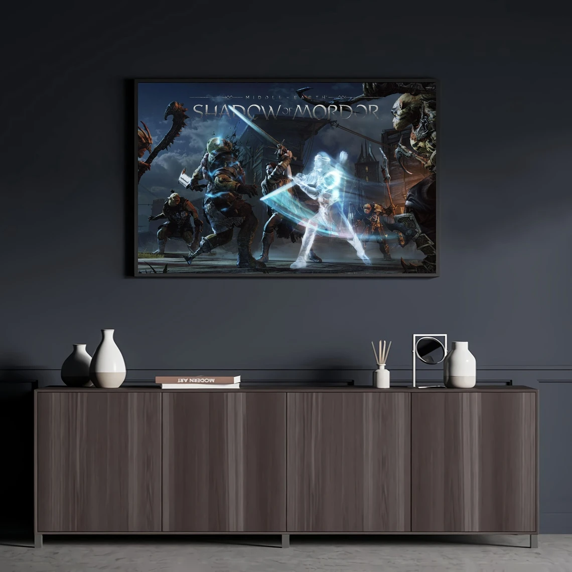 Shadow Of Mordor Videogioco Poster Stampa Su Tela Decorazione Della Casa Pittura Murale (Senza Cornice)