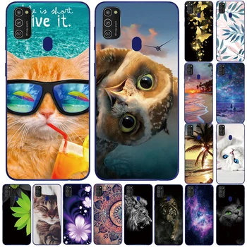 

Clear Soft TPU Case For Samsung Galaxy M21 Funda 6.4'' cute transparent silicon Phone Back Cover Cases For Samsung M21 2020 m 21