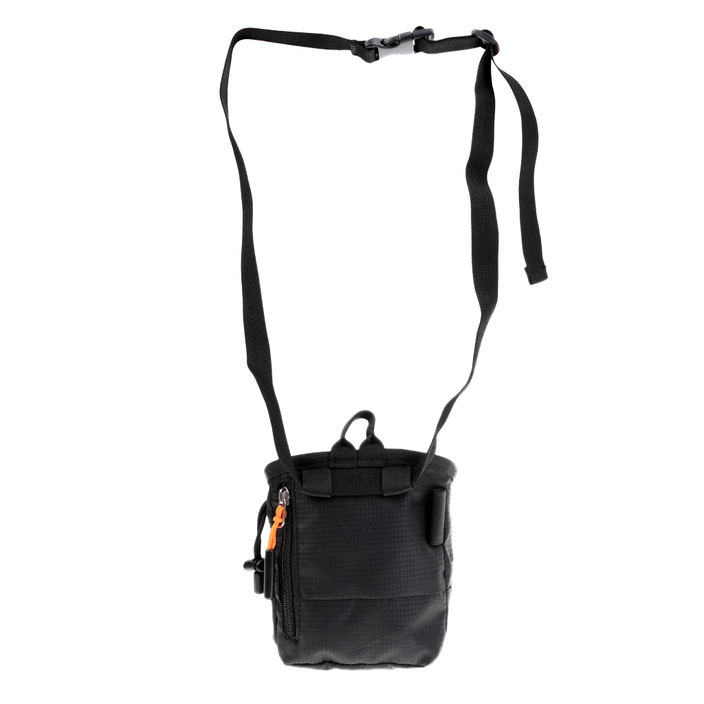 Cuboid Rock Climbing Chalk Bag with Waist Belt & Zipper Pocket & Drawstring Climbing Accessories