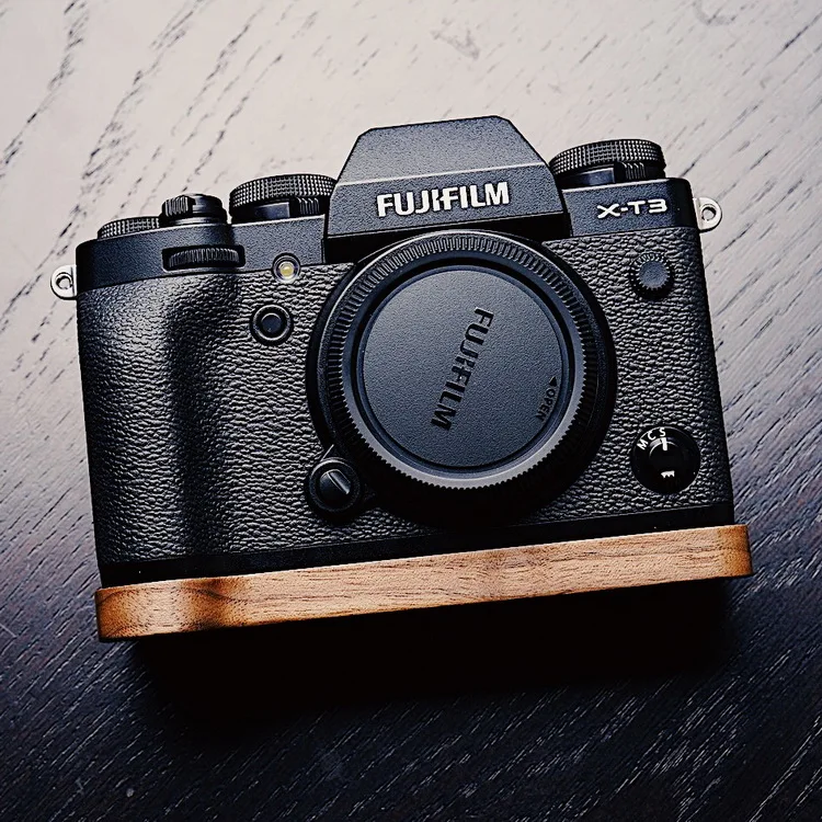 Деревянная рукоятка держатель подходит для FUJIFILM Fuji X-T3 XT3 X-T2 XT2 грецкий орех ручной работы БЫСТРОРАЗЪЕМНАЯ L пластина/L кронштейн