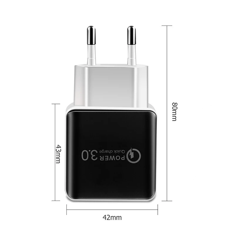 Высокое качество мощность AC/DC адаптеры QC3.0 USB быстрое зарядное устройство 5 В 2A используется для мобильного телефона Pad цифровых устройств