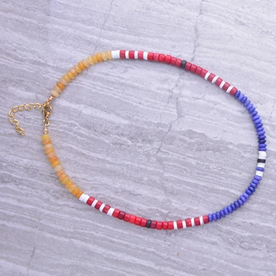 Богемский воротник vsco девушка lucite shell Чокеры Ожерелье bijoux femme переработанный диск Африканский виниловый бисер ожерелье для женщин HEISHI - Окраска металла: necklace 6