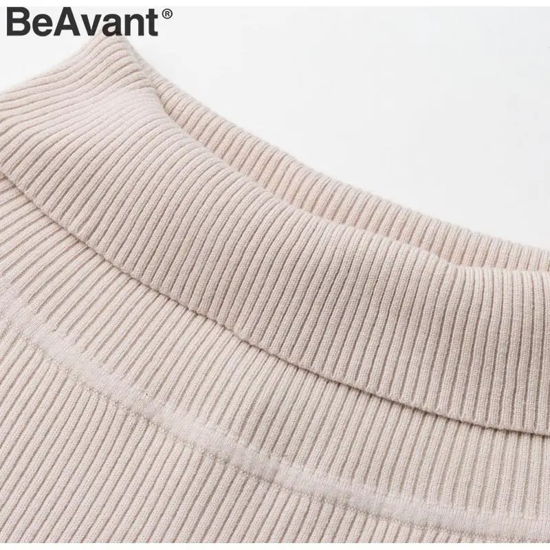 BeAvant элегантное женское платье с открытыми плечами, платье-футляр с пышными рукавами, женское Трикотажное вечернее платье, однотонное осеннее женское шикарное офисное платье