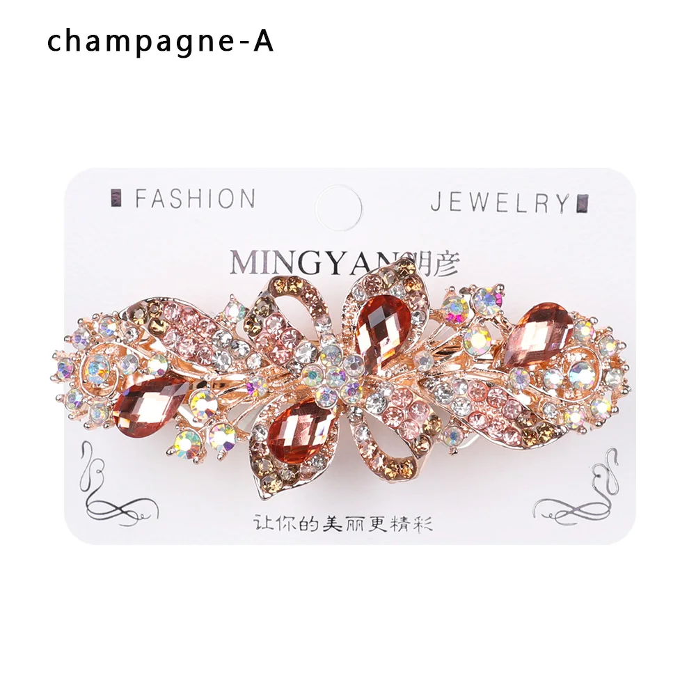 A champagne 1 шт. сплав смолы цветы заколки Кристалл заколки для волос Цветочные Симпатичные шпильки повязка для волос головные уборы аксессуары для женщин Инструменты для укладки волос - Цвет: A champagne