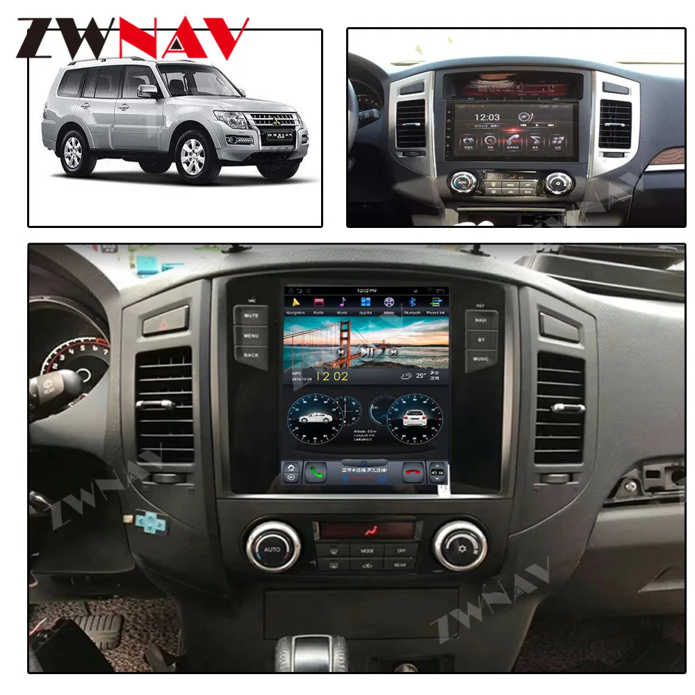 Tesla Android 8,1 4+ 64 ГБ Автомобильный мультимедийный радио для MITSUBISHI PAJERO V97 V93 2006- gps навигация без DVD плеера