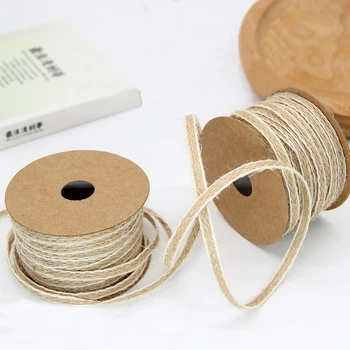 

10m/roll Jute Twine Fish Silk Hemp Ribbon Party DIY Gift Packing Trims Tape Roll Rope Vintage Rustic Wedding Decoration Ribbon
