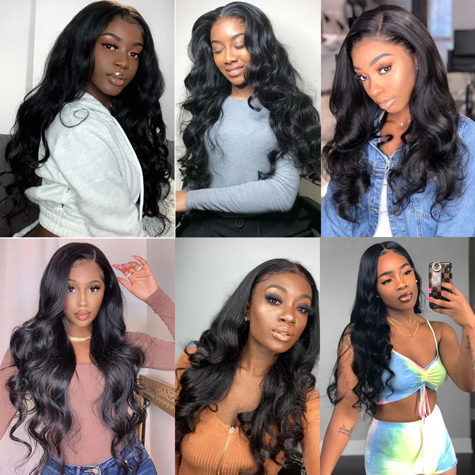 Alimice Hair Brazilian Body Wave Hair Weave Bundles Natural Color 100% Human Hair Weave 134 Piece 8-30 Remy Hair Extensions (4)