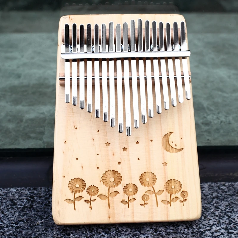 KERUS Kalimba большой палец фортепиано 17 клавиш с красного дерева портативный Mbira палец пианино подарки для детей и фортепиано начинающих профессиональный