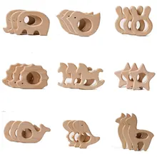 Let's Make – anneau de dentition en bois de hêtre pour bébé, 10 pièces, qualité alimentaire, vente en gros, jouets de dentition, accessoires de bricolage, petite tige d'allaitement