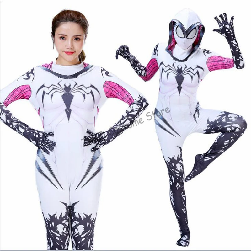 Костюм Venom для девочек Женщины zentai Venom костюм симбиота для Карнавальный костюм для костюмированой вечеринки на Хэллоуин