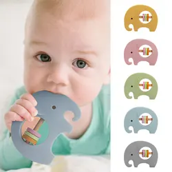 Newborn Baby Silicone Rattle Safe Teether for Babies Teeth Fidget Toys Baby Health Goods Rattles for Kids BPA Free Accessories