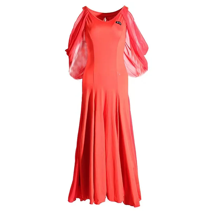 Ballroom Dancing Dresses Waltz Dresses For Women ballroom Dancing Clothes Foxtrot Flamenco Modern Dance Costumes Floating Yarn