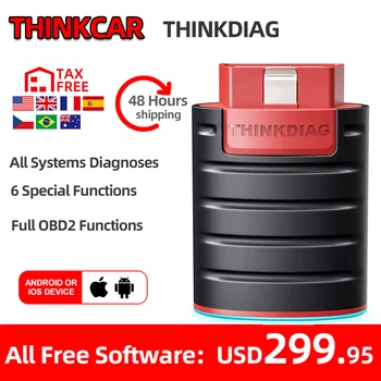 

THINKCAR Thinkdiag Auto OBD2 Scanner Code Reader Full System OBDII Scanner Automotive Diagnostic Tool 15 Reset Services easydiag