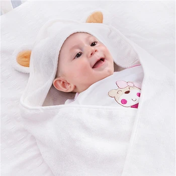 

Baby Poncho Bath Towel Velvet 90*90cm Fleece Hooded Infant Towels Blanket Newborn Baby Hooded Towel Cotton / Bamboo Fiber Solid