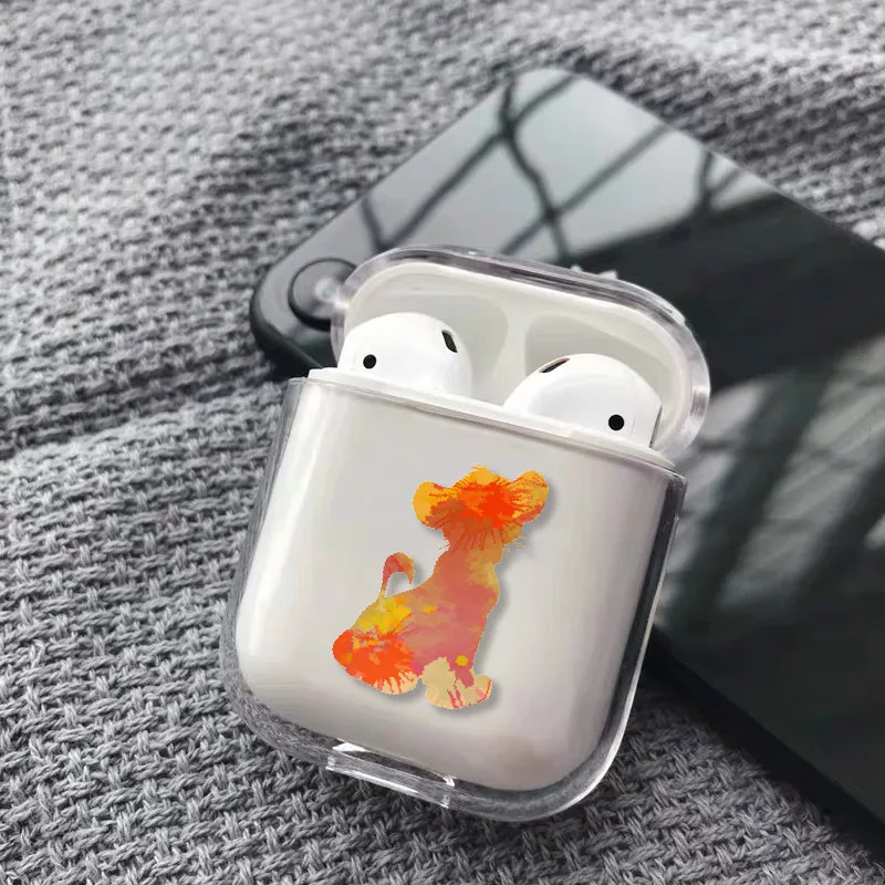 Чехол для наушников с изображением короля льва из мультфильма для Apple iPhone, зарядная коробка для AirPods Pro, жесткий прозрачный защитный чехол - Цвет: 17