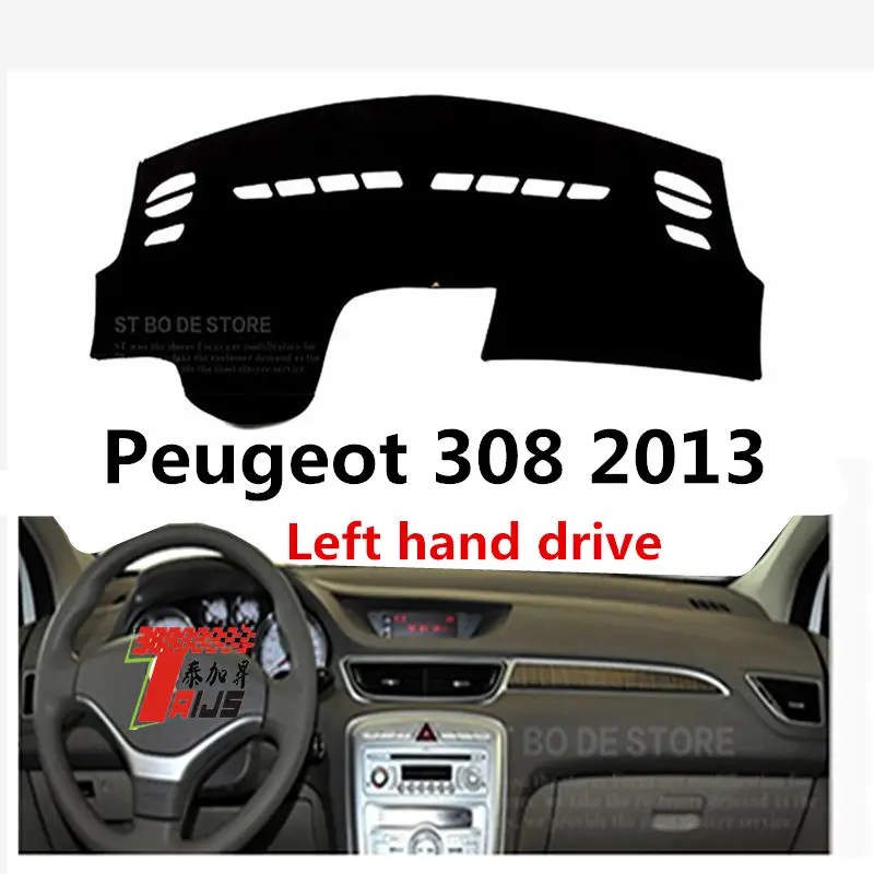 Taijs чехол для приборной панели автомобиля с левым приводом для peugeot 308 2013 полиэстер материал cuty моющийся 3 цвета края высокое качество