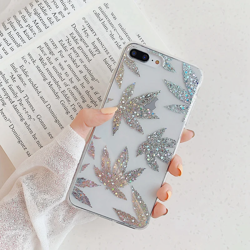 Чехол с покрытием из розового золота для iphone 11 Pro Max 7 8 Plus XR X XS Max, блестящий лимон ананас, растительное дерево, чехол для телефона, прозрачный чехол