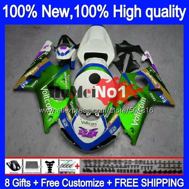 Корпус для SUZUKI GSX-R1000 GSXR1000 1000CC 2000 2001 2002 светильник зеленый 19MC. 117 GSXR-1000 K2 GSX R1000 GSXR 1000 00 01 02 обтекателя - Цвет: No. 1