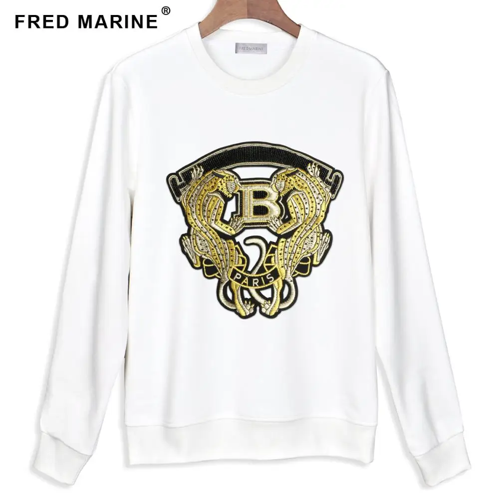 Мужские худи с круглым вырезом без кепки мерсеризованным хлопковым материалом