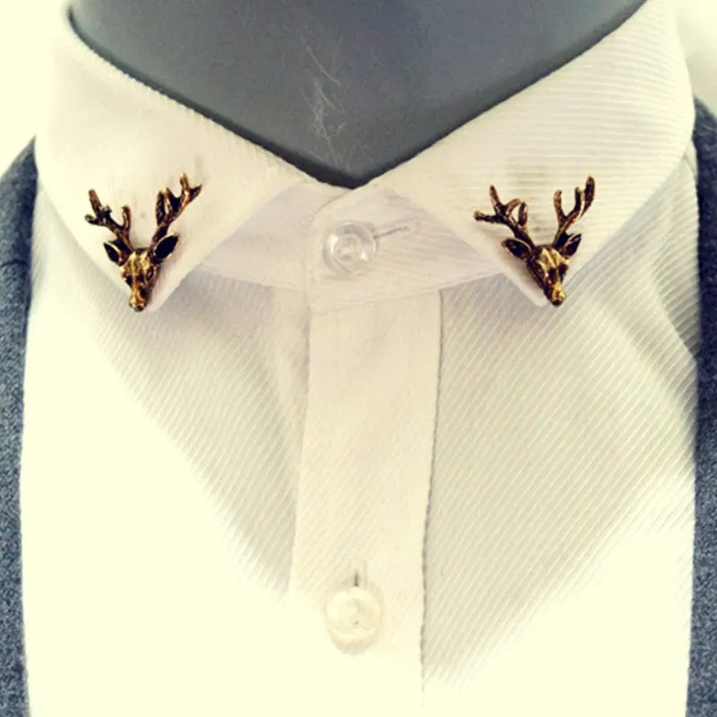 Элегантная брошь в форме оленя на воротник унисекс EIG88|Броши| |