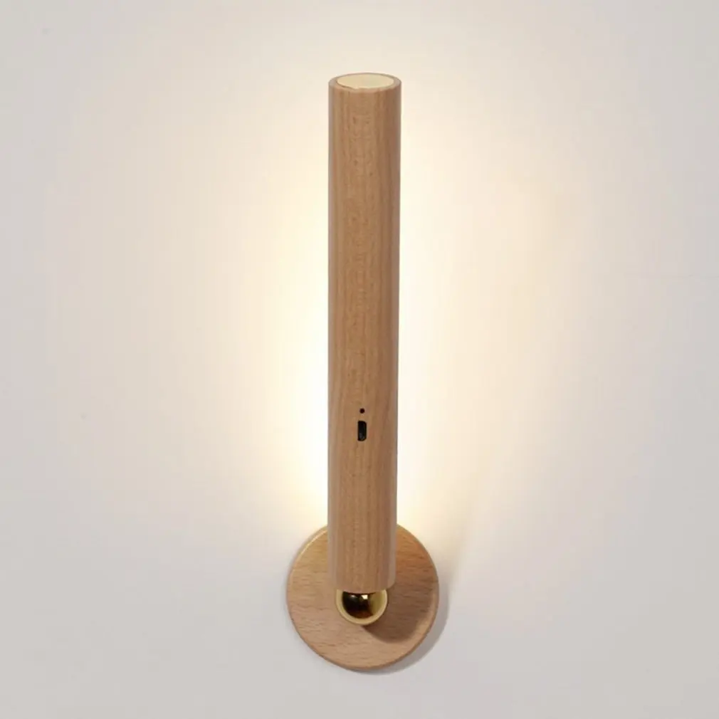 Tanie Drewno ścienne oświetlenie pokojowe USB ładowanie 360 ° obrotowa regulowana sklep