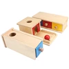 Montessori juguetes educativos caja de Imbucare con monedas de madera Vertical discos horizontales básicos y habilidades de vida juguetes mano y pies finders ► Foto 3/6