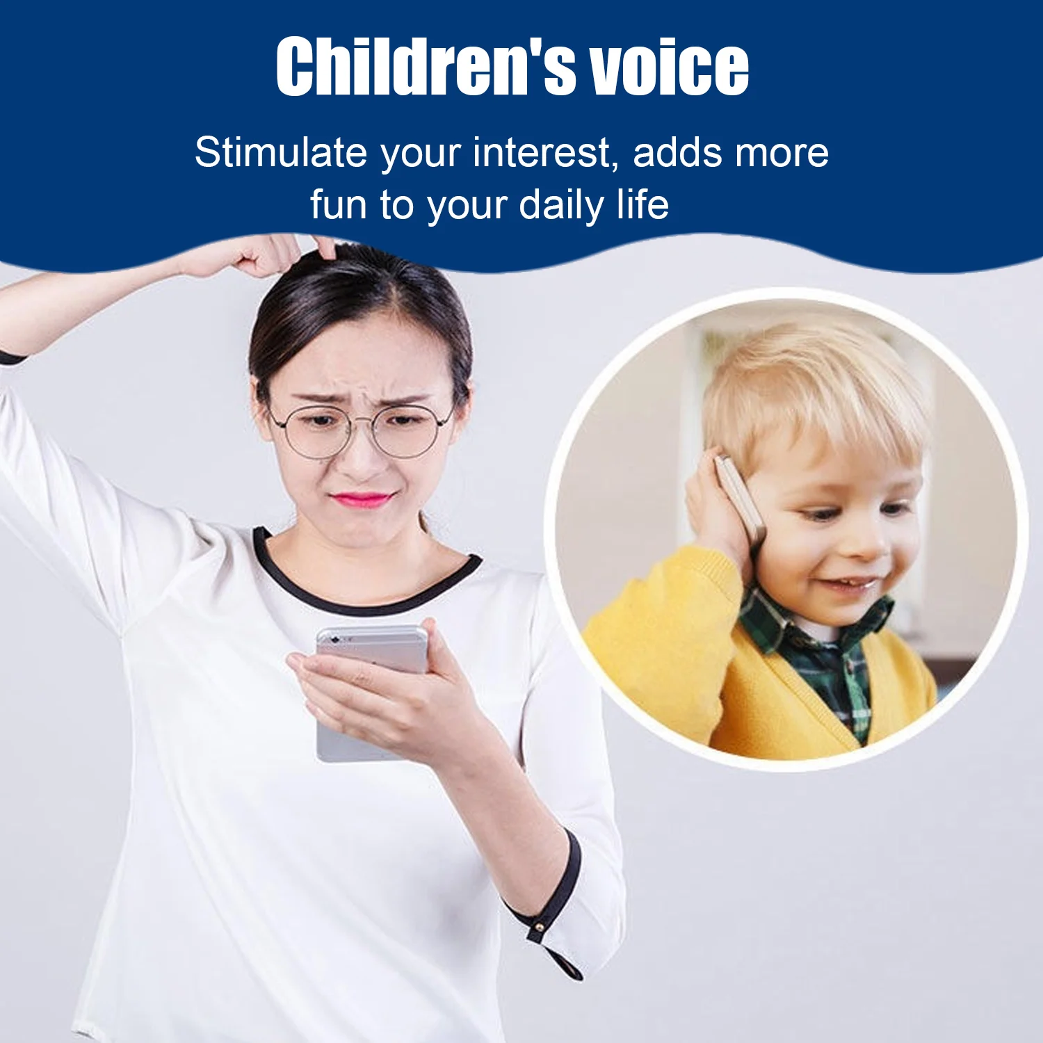 Besegad Mini Voice Changer USB Rechargeable Device with 7 Sound Effects for Mobile Phones Computers Tablets Laptops Game Gadgets