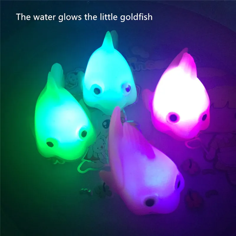 Electronic Fish Flashing Light Up Fish Toy Glowing Fish Toys for Children KIds Baby Bathing Gadget Water Game 1PC