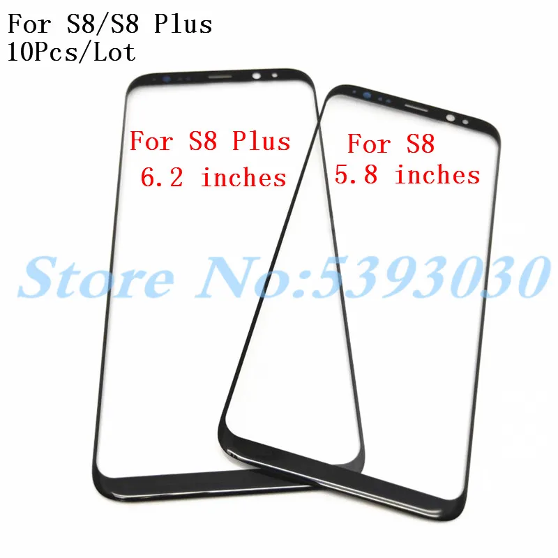 10 шт./лот новый передний сенсорный экран внешняя стеклянная линза Ремонт Замена