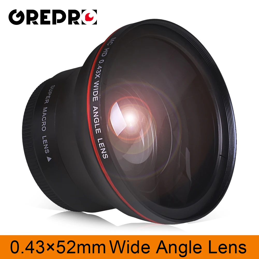 52 Millimetri 0.43X Professionale Hd Wide Angle Lens (W/Porzione Macro) Per Nikon D7100 D7000 D5500 D5300 D5200 D5100 D3300 D3200 D3000