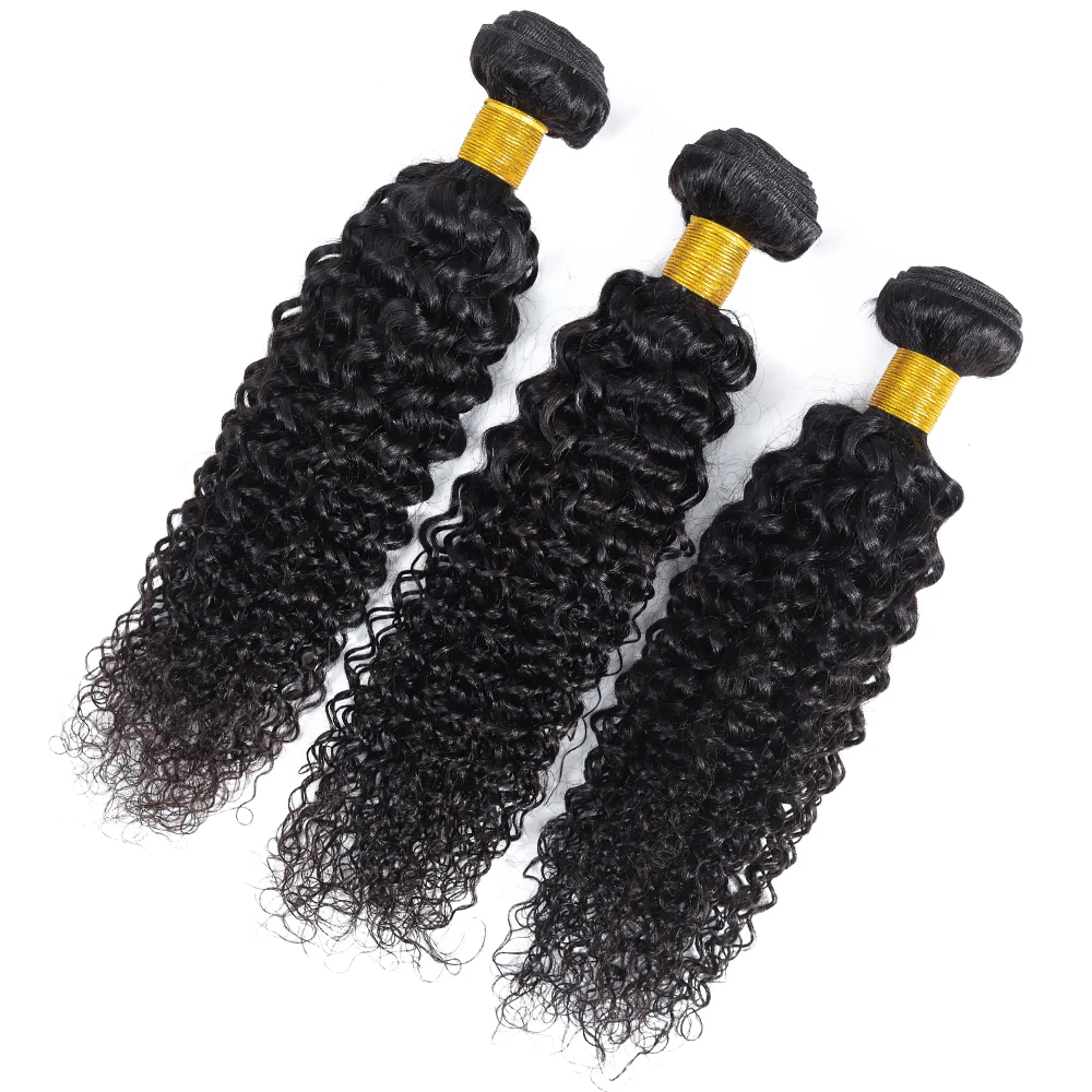 Связки малайзийских волос Кудрявые вьющиеся человеческие волосы пучки можно купить 3/4 пучков с закрытием не Реми волосы для наращивания 8