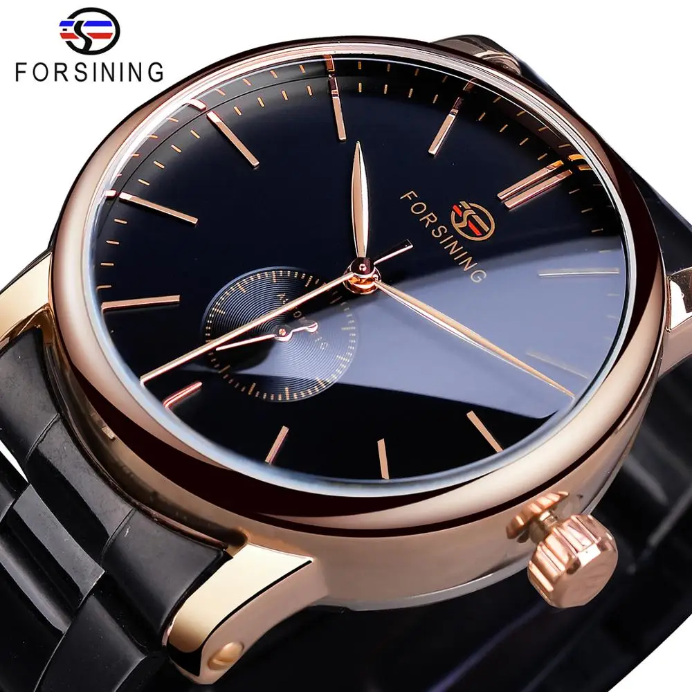 Часы наручные Forsining Мужские механические брендовые Роскошные автоматические