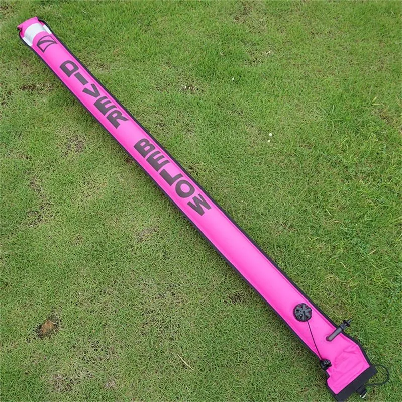 1.2M/1.5M/1.8M Professional Scuba Diving Inflatable Safety Sausage Signal Tube Surface Buoy (SMB) Diver Below