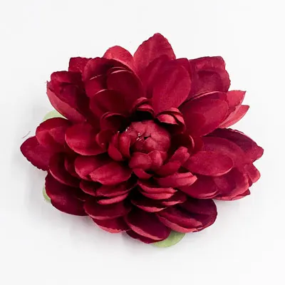 NICROLANDEE, сделай сам, искусственная шелковая Маргаритка, декоративные головки для невесты, искусственный цветок, голова для дома, Свадебная вечеринка, искусственные цветы, украшение - Цвет: Dark Red