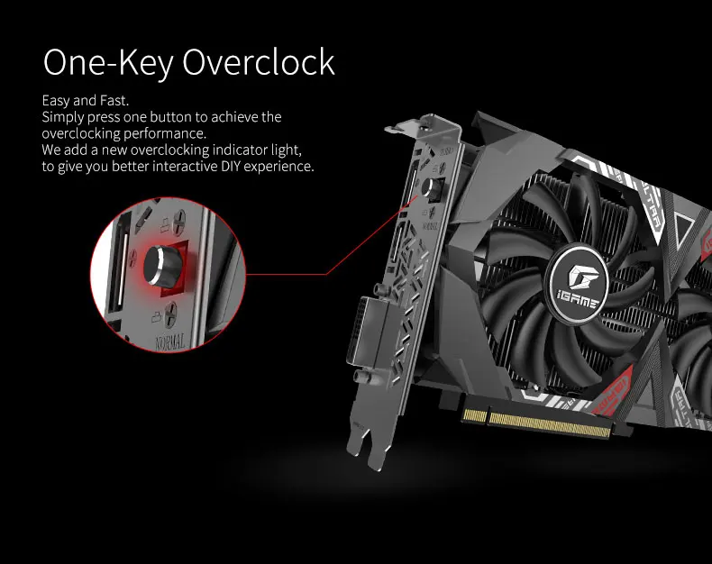 COLORFUL iGame GeForce GTX 1650 Ultra DDR5 4G GAMING VGA Graphics card HDMI DVI DP