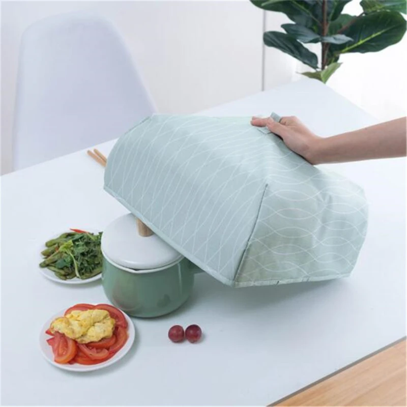 Practical Heat-Insulation Foldable Lid Cover Keeps Food Warm Dish Cover Vegetable Pouch Container Kitchenware Table Tools