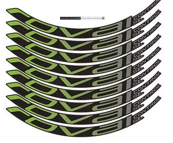 green gray Gradient Набор наклеек на два колеса для Roval управления SL градиентный цвет для горного велосипеда 29 дюймов колеса MTB велосипедные наклейки - Цвет: green gray Gradient