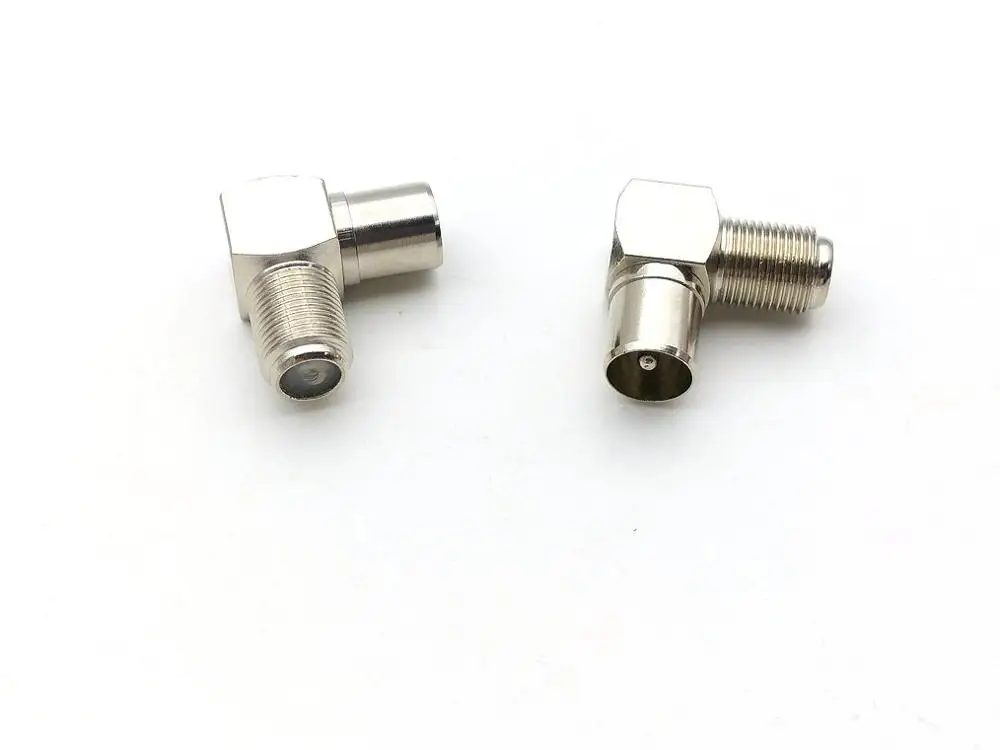 5 шт. медный F Тип коаксиальный гнездовой разъем под прямым углом ТВ Штекер