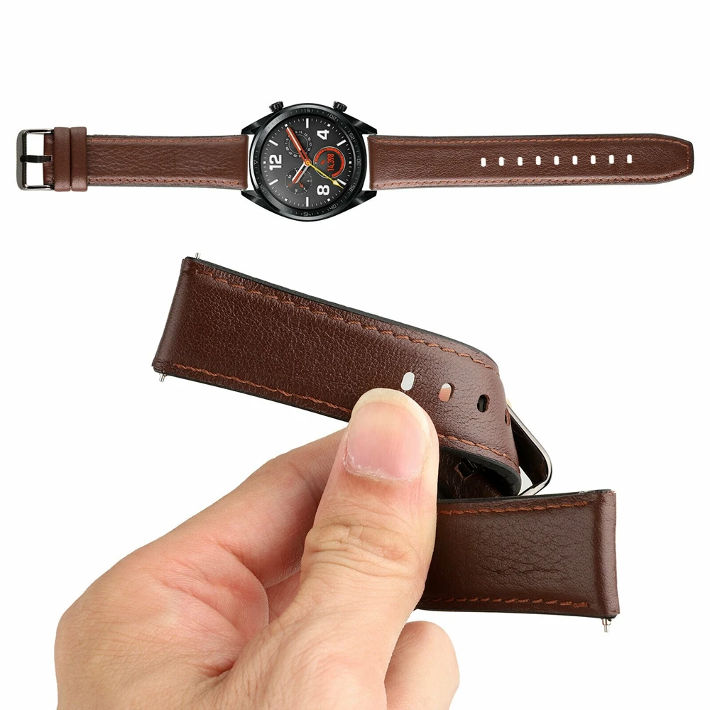 22 мм кожаный ремешок для Xiaomi Huami Amazfit Straro 2 Pace Смарт-часы для samsung gear S3/GTR 42 мм/Galaxy watch 46 мм ремешки