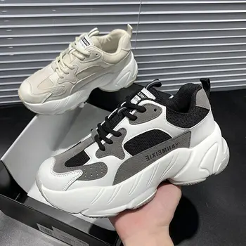 

2020 Summer White Sneakers Women Running Shoes Female Rubber Sole Beige Sneakers Women High Platform Black Basket Femme Sneakers