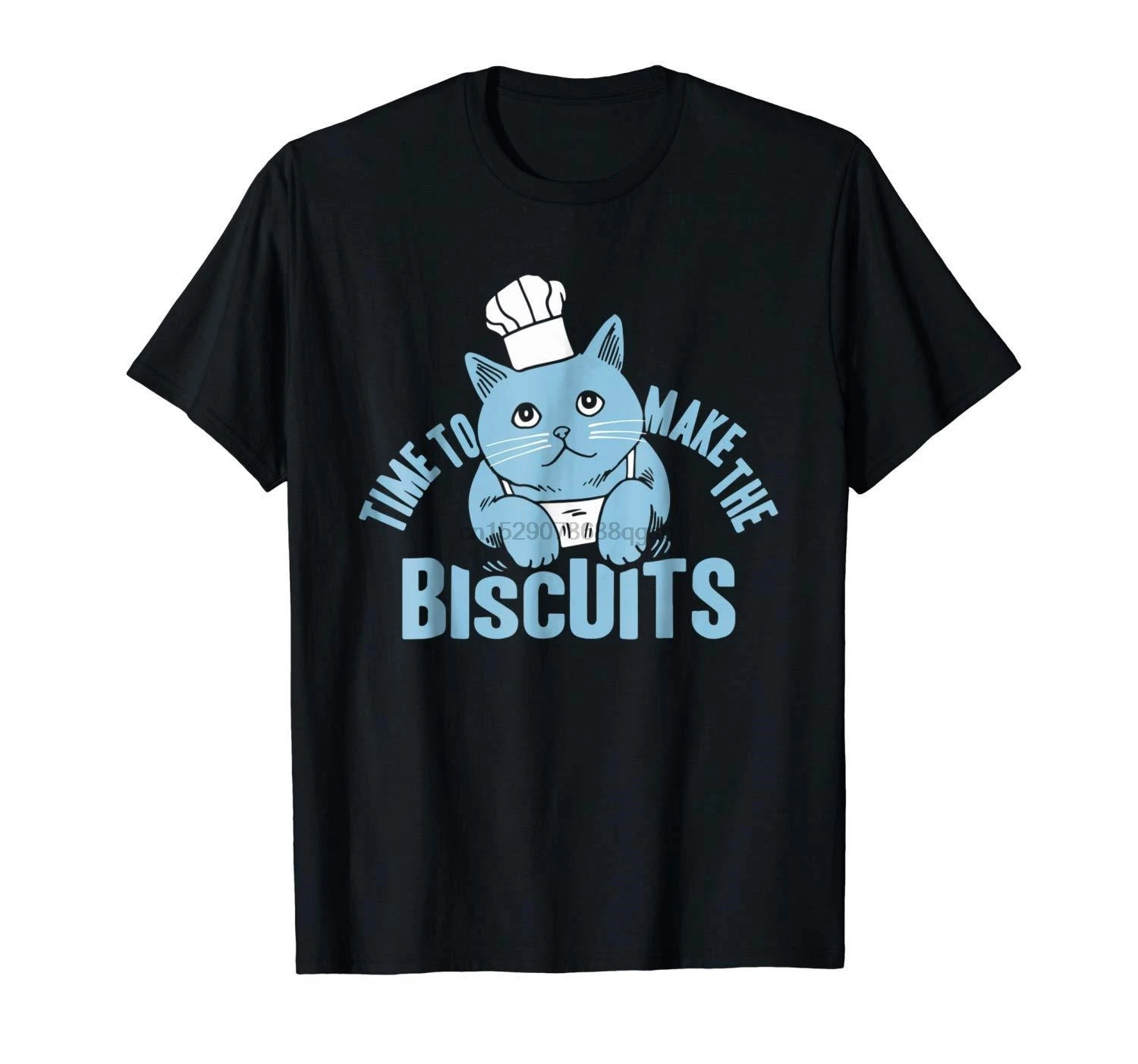 Time To Make The Biscuit Милая Черная футболка с кошкой S-3XLCartoon Мужская унисекс новая модная