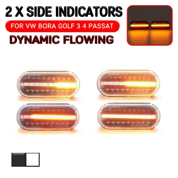

For VW Bora Golf 3 4 Passat 3BG Polo SB6 SEAT Ibiza Leon Skoda Ford LED Dynamic Side Marker Light Flowing Turn Signal Light Lamp