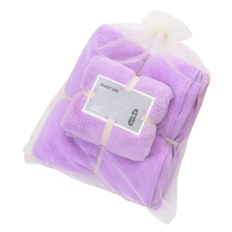 2 шт./лот набор полотенец Коралловое бархатное банное полотенце супер мягкое