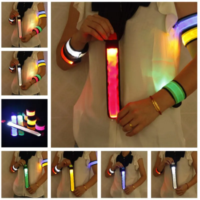 1PC outdoor sports night running armband LED light safety belt arm leg warning wristband cycling bike bicycle party glow prop sticks bracelet gloves headband glasses rings hand fan