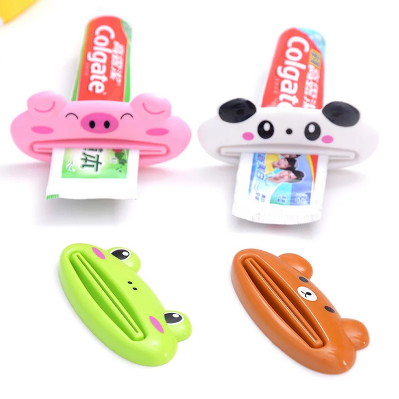 Animal Plastic Toothpaste Squeezer Bath Toothbrush Holder Tube Rolling Holder Squeezer Toothpaste Dispenser Tool